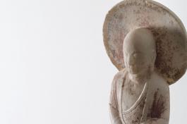 汉白玉贴金加彩一佛二弟子二菩萨造像一组（西梁天保廿一年）